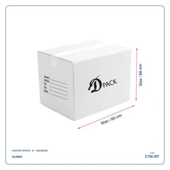 High Quality Corrugated 5 Ply Cardboard Carton Box for Cargo, Moving, Packaging and Storage White 50 x 50 x 50 cm
