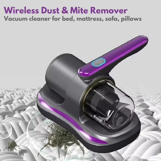 Wireless Dust Mite Remover, Portable UV Vacuum Cleaner for Bed Sofa Pillow Mattress
