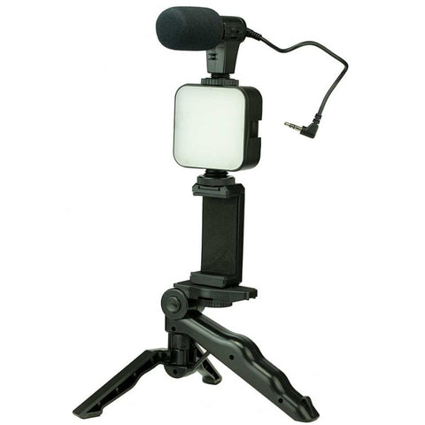 Smartphone Vlogging Kit Video Recording Equipment with Tripod Fill Light Tripod Kit