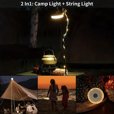 Camping String Light, 8 Meter USB Charging Portable Camping Light