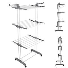 Multi Layer Folding Clothes Drying Rack, Large Capacity Cloth Hanger
