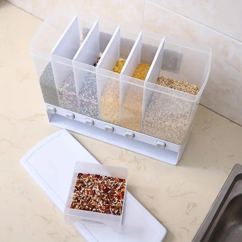 6-Grid Rice Cereal & Grains Dispenser