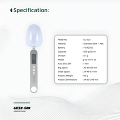 Green Lion Digital Measuring Spoon Scale for Kitchen