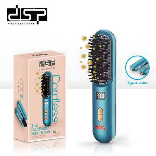 DSP Infinite Pro Cordless Hair Straightening Brush with 5 Heat Settings