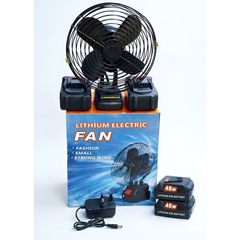 Super Power Portable Rechargeable Desk Fan with Dual Replaceable Battery
