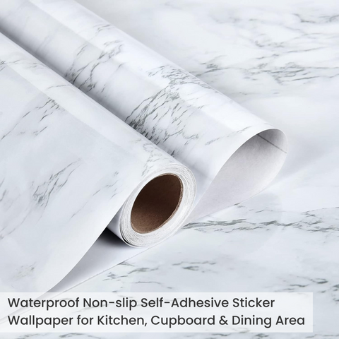 Waterproof Non-slip Self-Adhesive Sticker Wallpaper for Kitchen, Cupboard & Dining Area