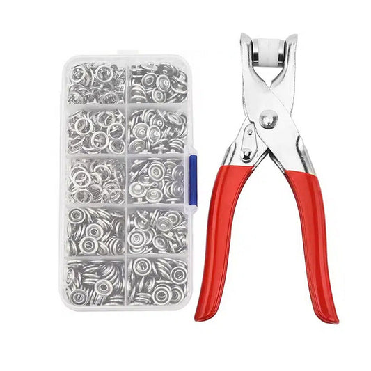 Quick Snap Button Plier with 100 Buttons