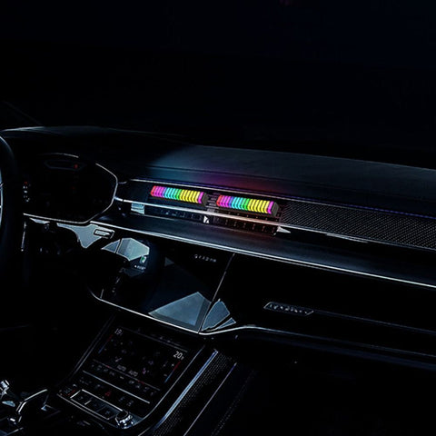 Car Ambient LED Rhythm Light Bar, AC Vent Fragrance Stick Lamp