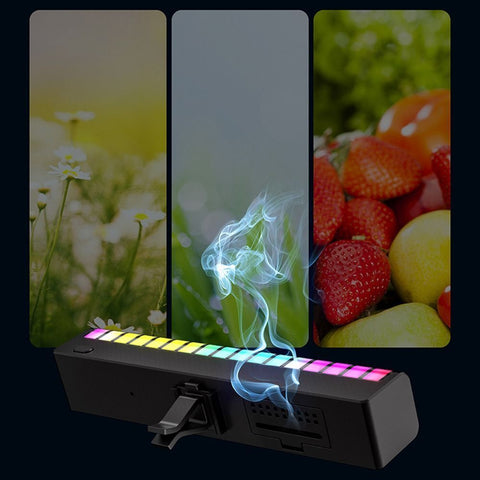 Car Ambient LED Rhythm Light Bar, AC Vent Fragrance Stick Lamp