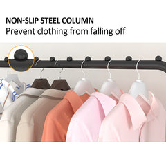 Single Pole Clothes Hanger Rack with Hooks, 35Kg Load Capacity Clothes Stand