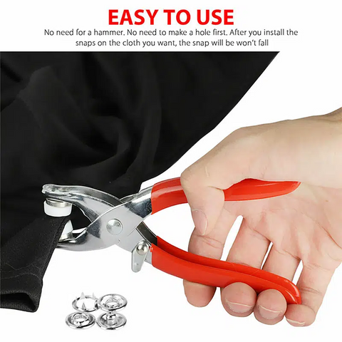 Quick Snap Button Plier + 100 Buttons