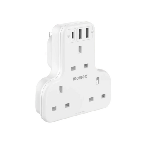 Momax Oneplug 3 Outlet T-Shaped Extension Socket with USB