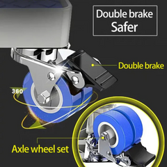 wheel locking for washing machine stand